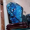 large top quality pretty natural polished labradorite stone with blue flash