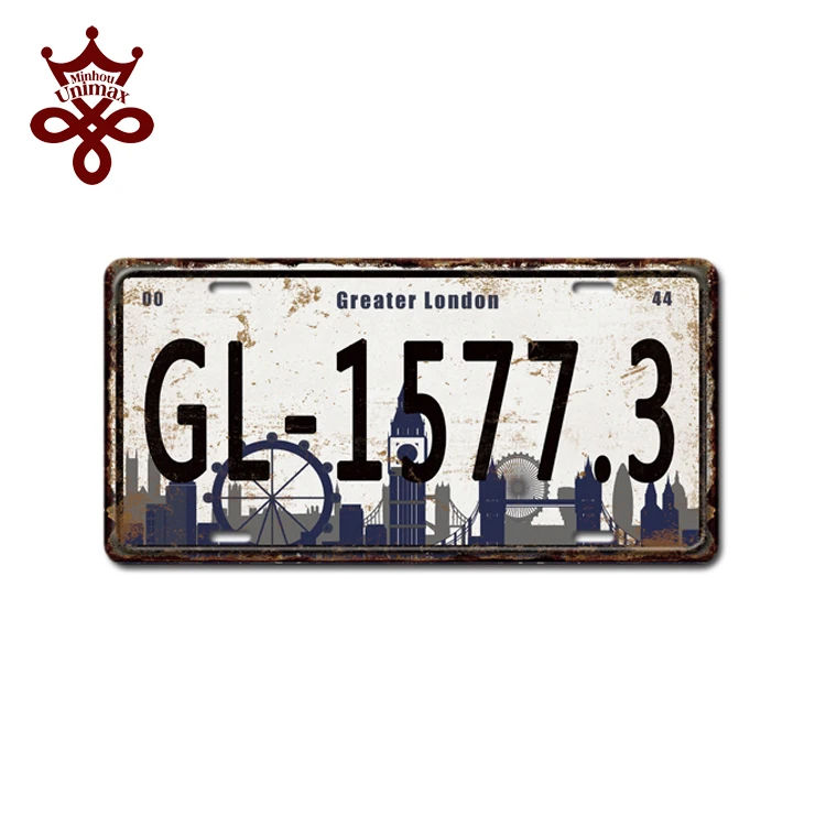 Vintage Bar Pub Home Wall Decor Metal Printing Tin Sign Old Uk Aluminum Car License Plate Vintage Bar Pub Home Wall Decor Metal Printing Tin Sign Old Uk Aluminum Car License Plate