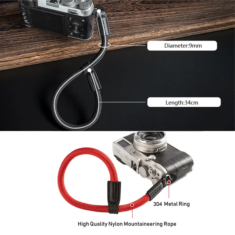 
Durable Adjustable Comfortable DSLR Outdoor Climbing Camera Wrist Strap 