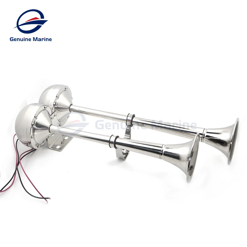 Boat Marine Stainless Steel Twin Electric Horn Speaker Alarm With High