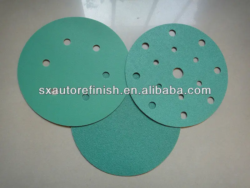 Polishing Tool Flocking Sand Paper 6 Sheet Sanding Disc Paper Round