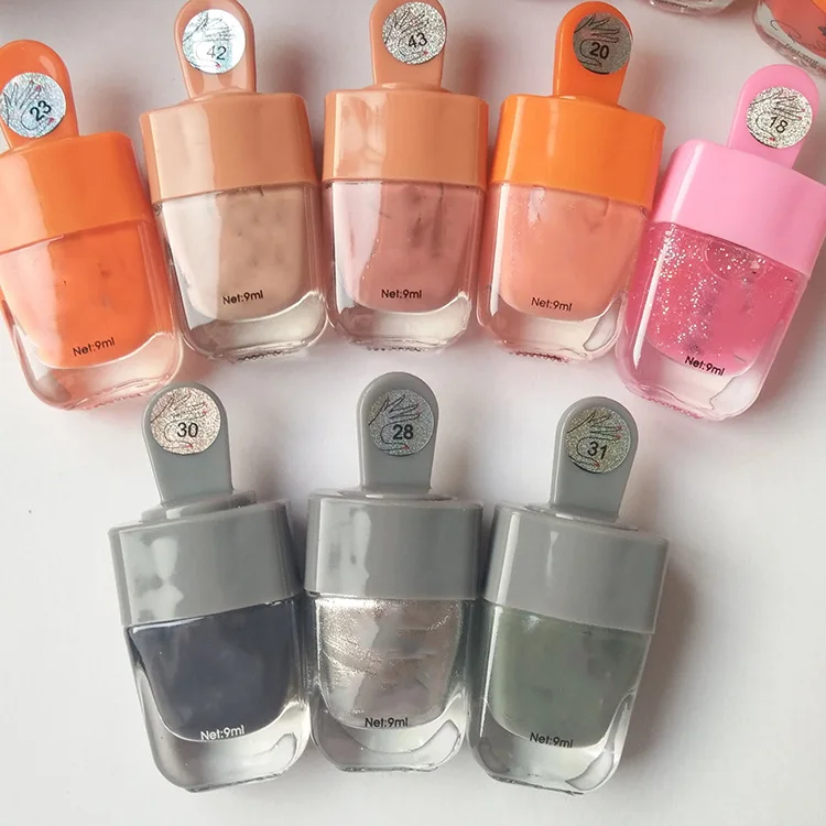 

Freeshipping 10ml Ice Cream Series Colorful Nail Polish, Red;pink;purple;black and ect.