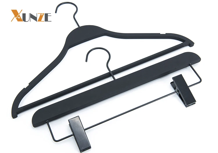 Luxury Custom Logo Black Rubber Coated Plastic Hangers Buy Plastic