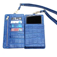 

PHONE PURSE POUCH EMBOSSED CROCODILE PATTERN LEATHER WITH CARD SLOT WALLET CARD HOLDER