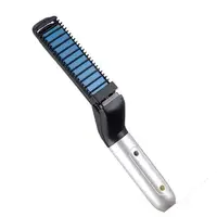 

Men electric straightener brush ceramic comb for hair beard