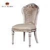 classic oversized comfy dining with upholstered back chair European style antique solid wood dining chairs