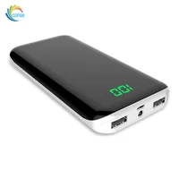 

New 2020 trending product li-polymer battery charger LED display power bank portable charger real 10000mAh powerbank