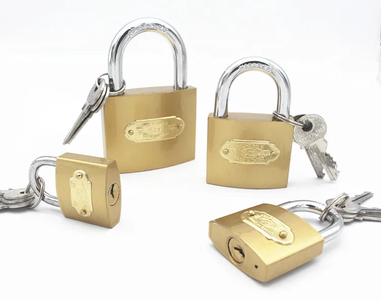 
Factory wholesale fine polishing big small thin type best safty cheap price imitate brass padlock 