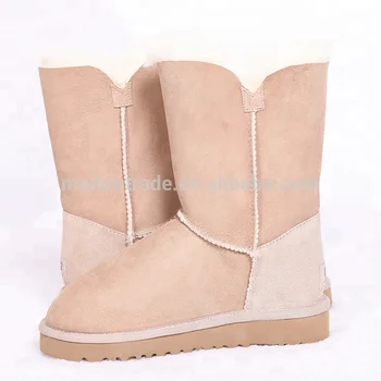 ladies leather sheepskin lined boots