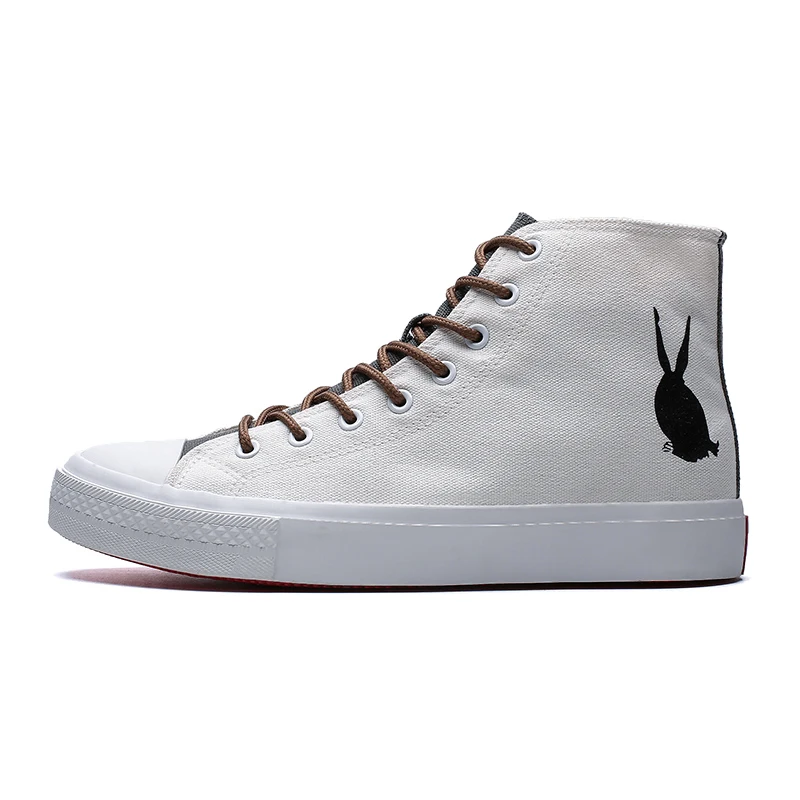 

Wholesale OEM/ODM fashion canvas lace-up comfortable man sneakers, White/dark grey