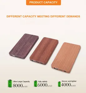 4000mAh Bamboo Card Power Bank