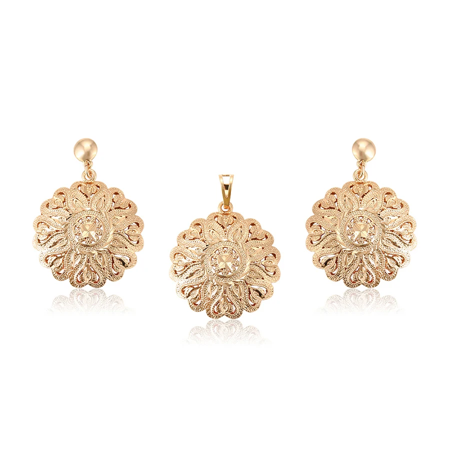 

65791 xuping fashion china wholesale african gold plated jewelry set