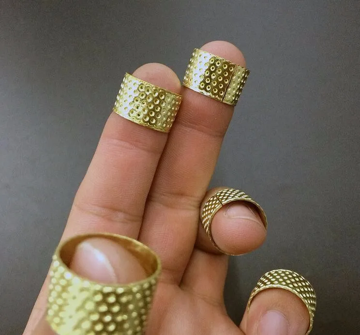 Popular Solid Golden And Silver Brass Thimbles Tailor Sewing Copper