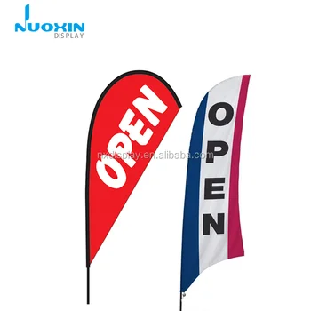 Custom Advertising Open Now Tear Drop Banner For Stores Buy Open
