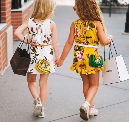 

Summer New High-end Boutique Girl Print Jumpsuit, As the picture shows