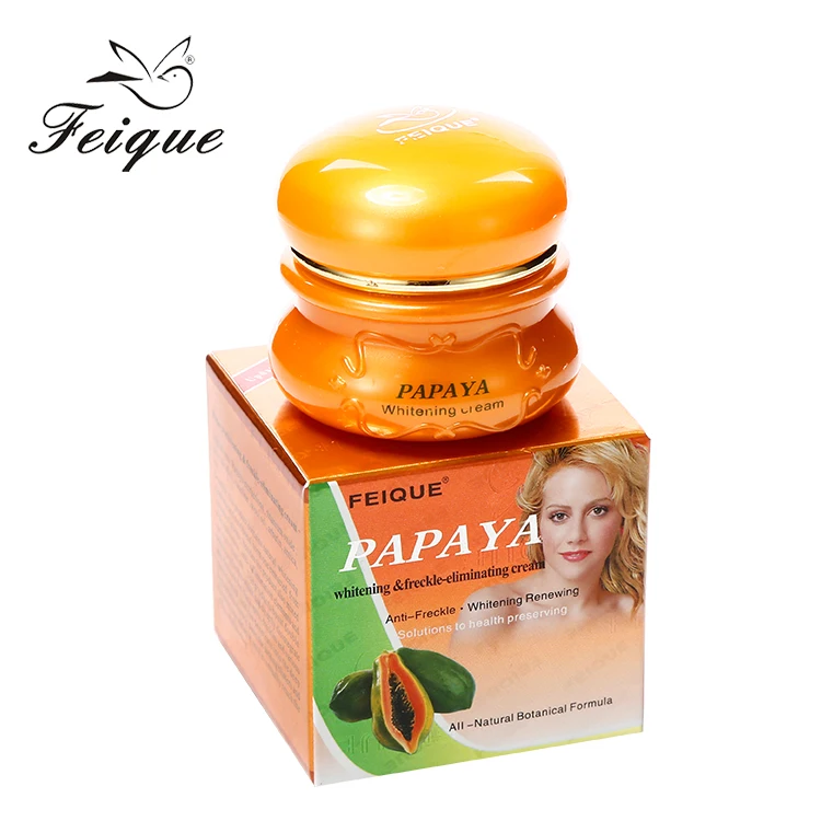

Perfect Feique papaya arbutin for black skin care face whitening anti freckle cream night cream name, Yellow