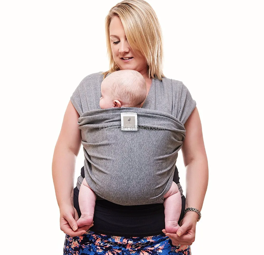 

CPC Certificate 4-in-1 Stretchy Soft Comfortable Cotton Baby Sling Wrap Carrier for Newborns, Child, Infant