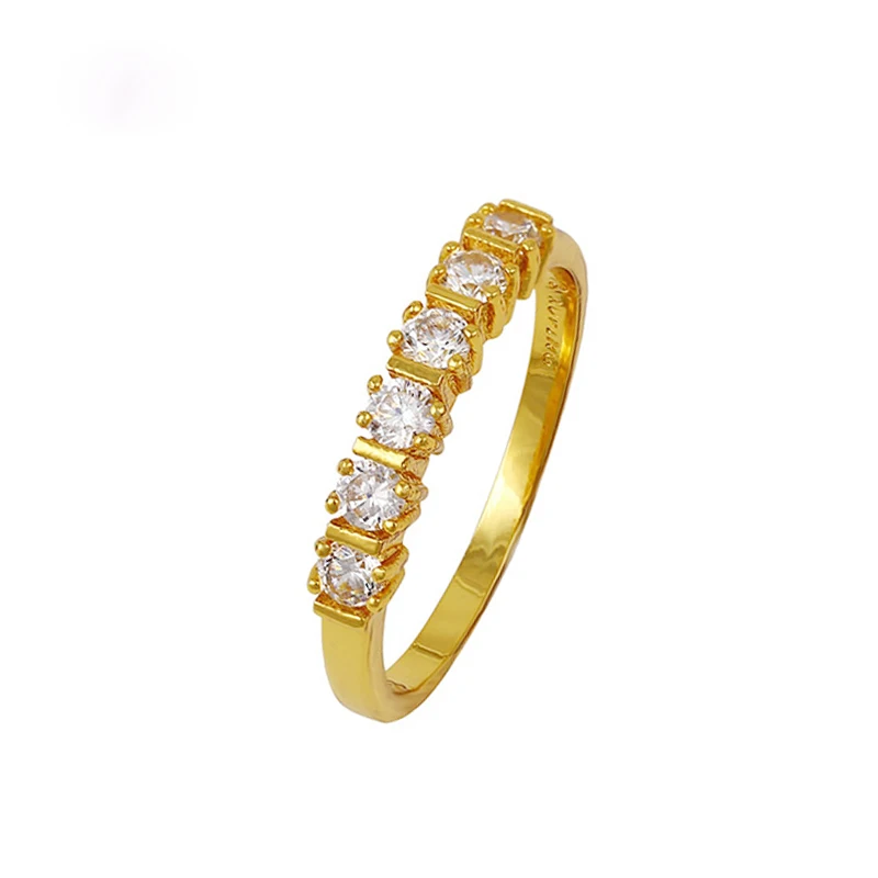 

xuping Fashion ring 24k Gold Plated ring white zircon ring best gift for her