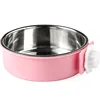 Suspended stainless steel dog bowl and dog articles for pets bowl fixed cat bowl dog cage drinking basin