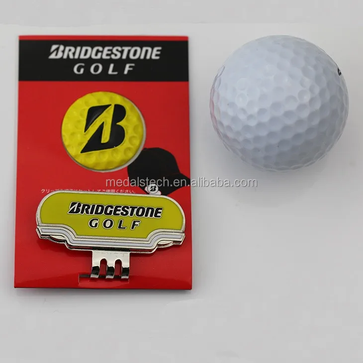 New design custom cartoon sticker epoxy ball marker metal silver golf divot tool