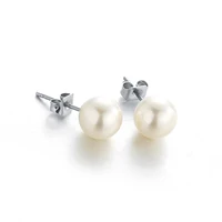 

2018 New Arrival Fancy Stainless Steel Earring Pearl Stud Earrings for Women Jewelry Gift