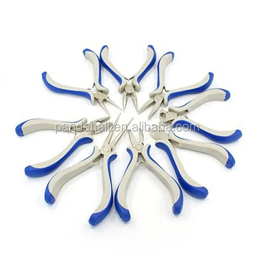

Pandahall Tool Set 8 Pcs Jewelry Pliers Carbon Steel, Blue, steel color