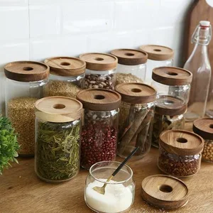 Image of Hot Sell 500ml 1000 Ml Round Type Glass Sealed Food Jar with Airtight Clip Lids