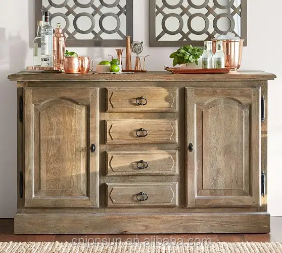 English Solid Oak Dining Room Sideboard Server Designs For