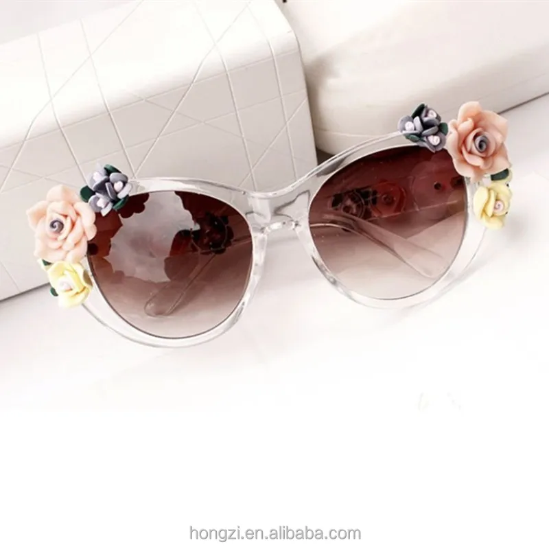 

Three-dimensional roses Baroque sunglasses women's lentes oculos gafas de sol feminino lunette soleil flowers glasses