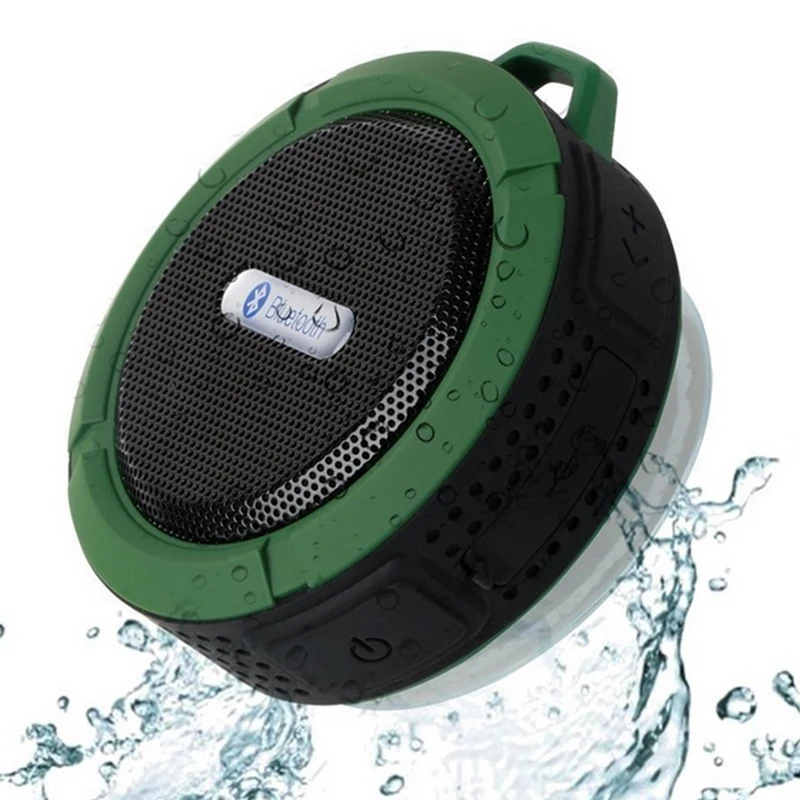 

Wholesale portable waterproof mini shower wireless swimming pool floating BT speaker, Black,red,blue,green