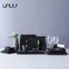 /product-detail/nordic-style-new-design-household-used-glossy-dark-gray-ceramic-dinnerware-porcelain-dinner-set-62193230754.html