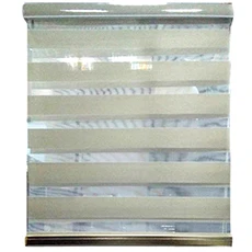 Aluminum cover gold silk jacquard zebra roller blinds for inner decoration