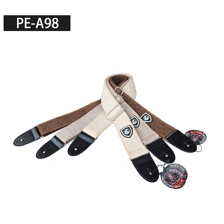 

Alibaba hot selling guitar strap with leather guitar strap ends wholesale, Three color