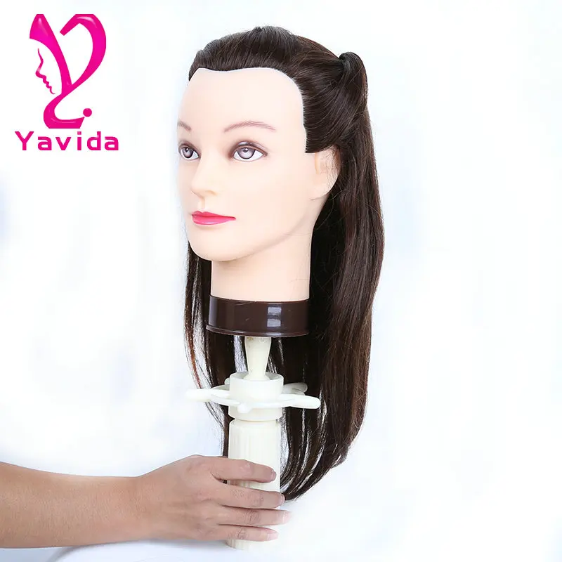 Real Human Hairdressing Training Head Cosmetology Mannequin Head