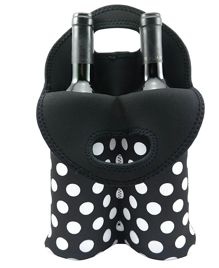 Neoprene 2bottle Insulated Neoprene Wine/water/beverages Bottle Tote