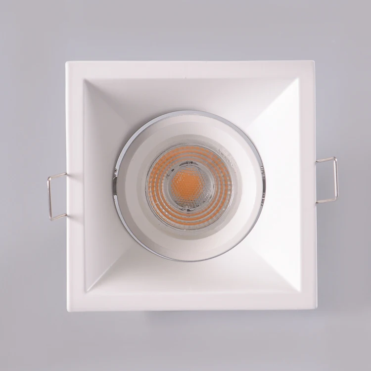 Gu10 Beam Angle Adjustable Anti Glare Ceiling Downlight Square Spotlight