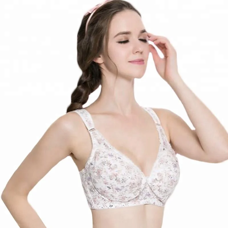 

High Quality Elegant Style Floral Breast Feeding Maternity Nursing Bra, Flower