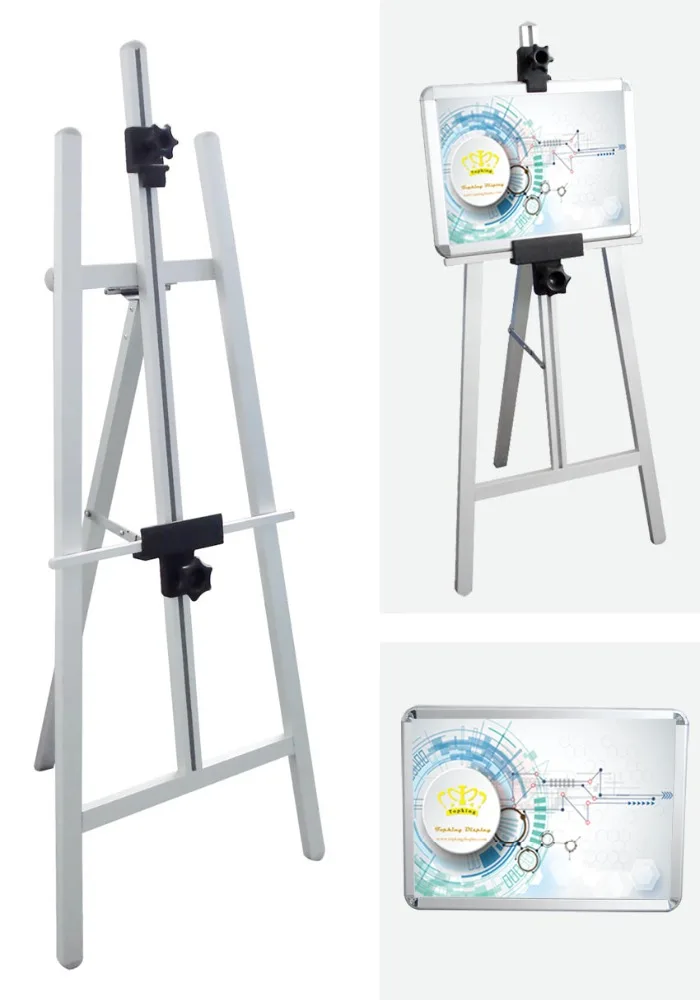 Aluminum Floor Advertising Poster Display Stands With Aluminum Snap