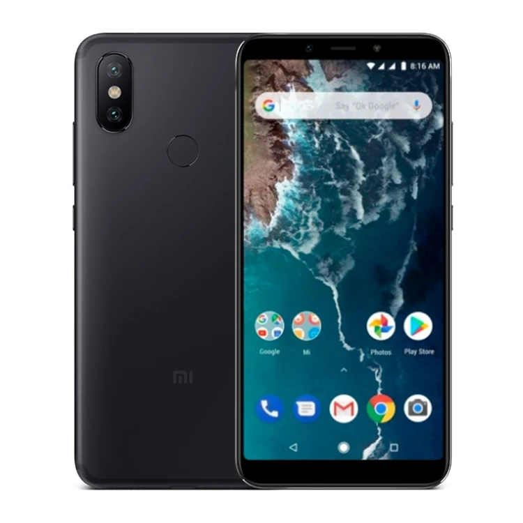 Xiaomi Mi A2 Mobile Phone, 6GB+128GB Global Official Version AI Dual Back Cameras Fingerprint Identification Dual SIM(Black)