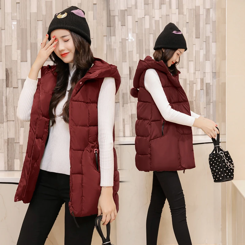 

Autumn Winter Coat Women Ladies Gilet Colete Feminino Casual Waistcoat Female Sleeveless Cotton Vest Jacket Plus Size, N/a