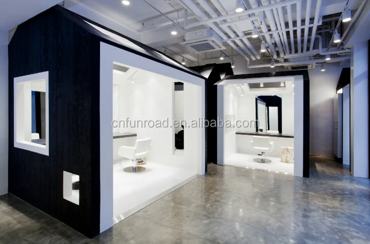 custom high end hair store display furniture interior design