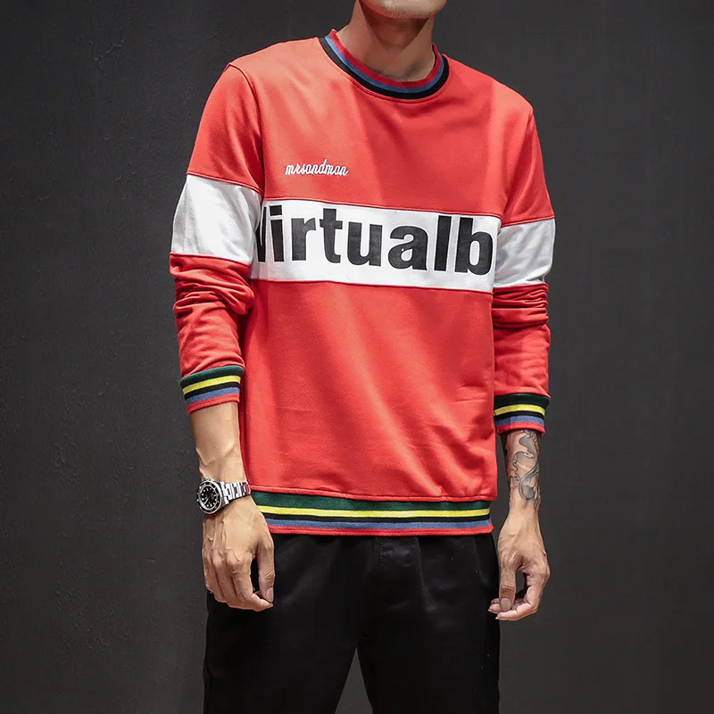OEM Letter Printed Hoodie Colorful Plus Size Sweatshirt Dress for Men