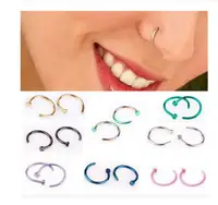 

Fake Septum Medical Titanium Nose Ring Silver Gold Body Clip Hoop For Women Septum Piercing Clip Jewelry Gift 1pc
