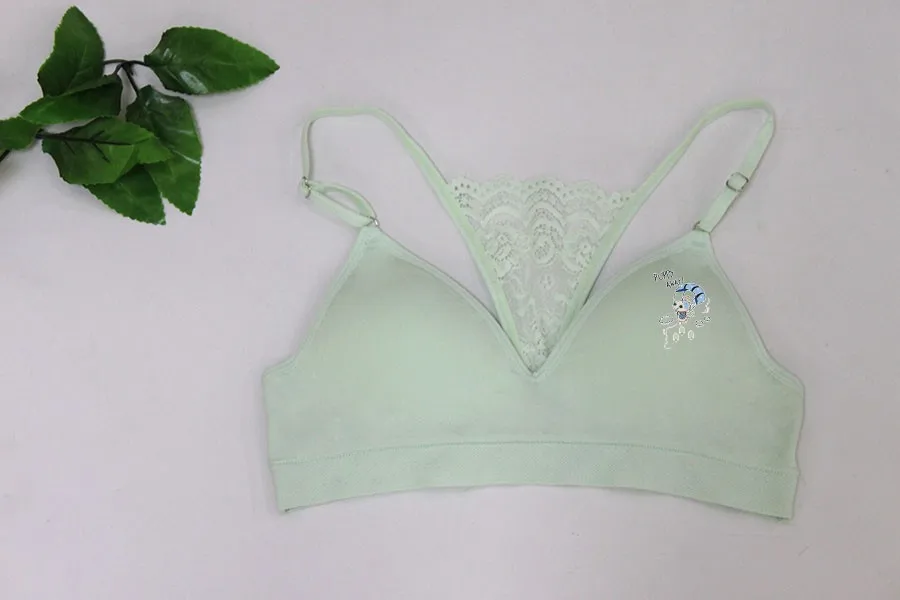 Young Girl Pink Bra Cute Printed Children Underwear Little Girl Bra Cup