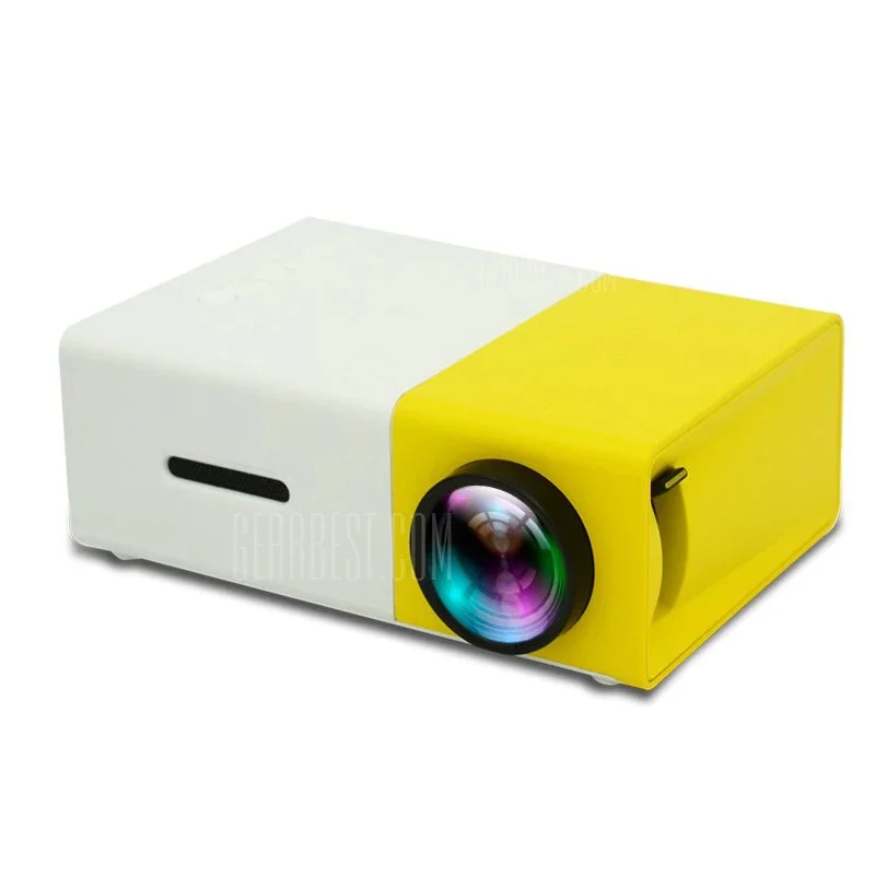 

LCD projector home media player mini projector video game TV home theater, Yellow