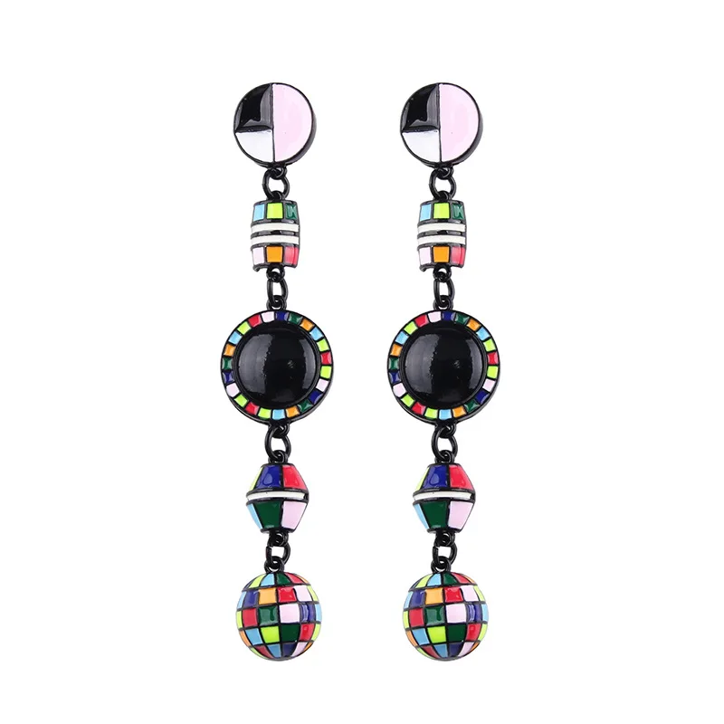 

New color round long earrings druzy earrings, N/a