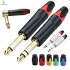 ROHS CE jinsanhu golden right angle 6.3mm mono jack plug connector wholesale