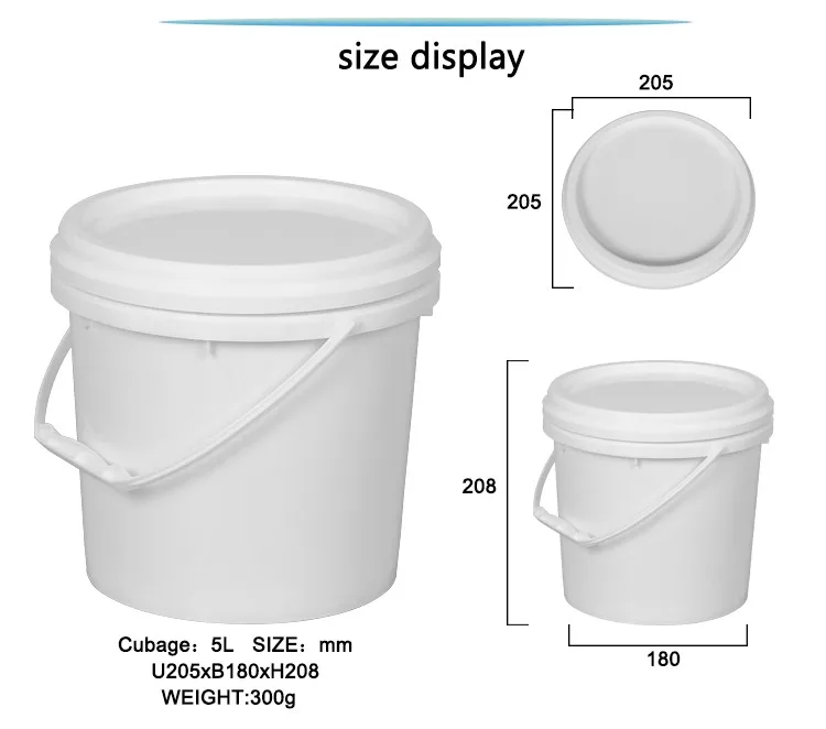 5l 10l 15l 20l Plastic Bucket With Handle - Buy Plastic Buckets With