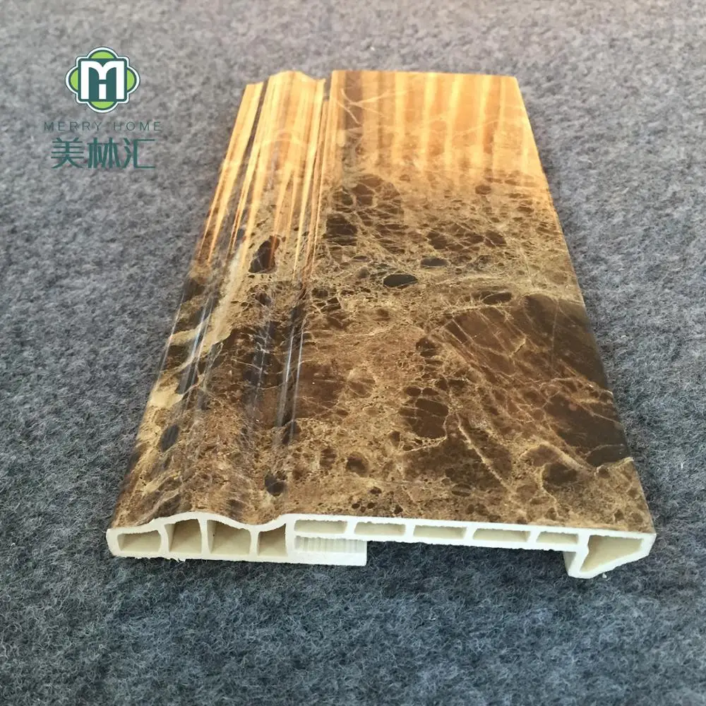 wall basement decorative line decorative PVC Skirting board faux stone panels pvc floor skirting boards