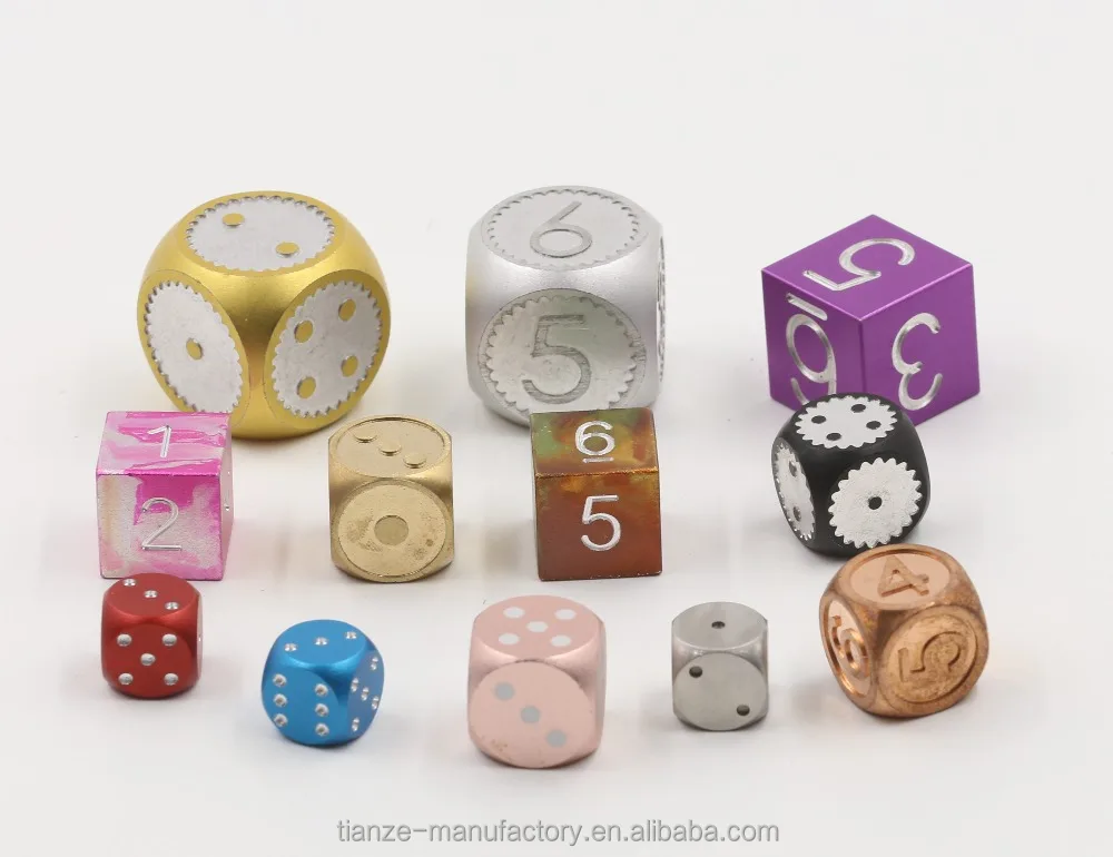 

Metal dice set polyhedral D4 D6 D8 D10 D12 D20 custom, Customized color
